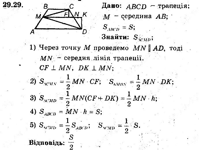 Вправа 29.29 геометрія 8 клас Мерзляк Полонскький Якір (поглиблений режим) 2016