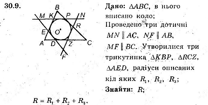 Вправа 30.9 геометрія 8 клас Мерзляк Полонскький Якір (поглиблений режим) 2016