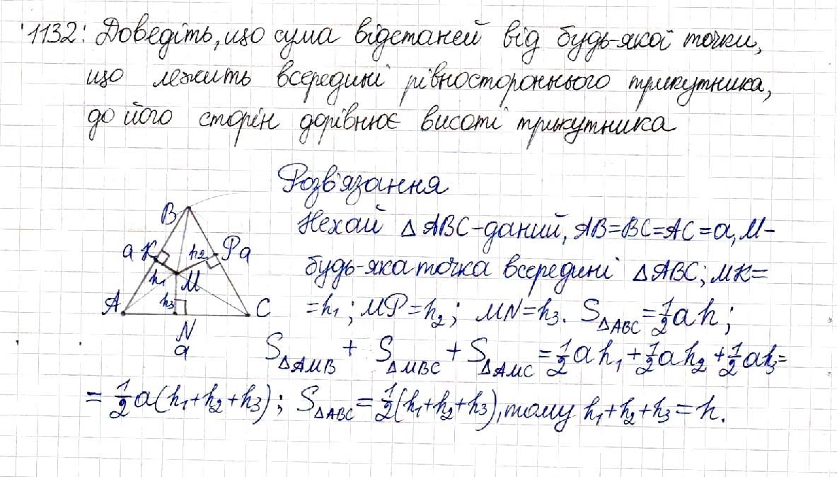 Вправа 1132 геометрія 8 клас Будна Тарасенкова 2016