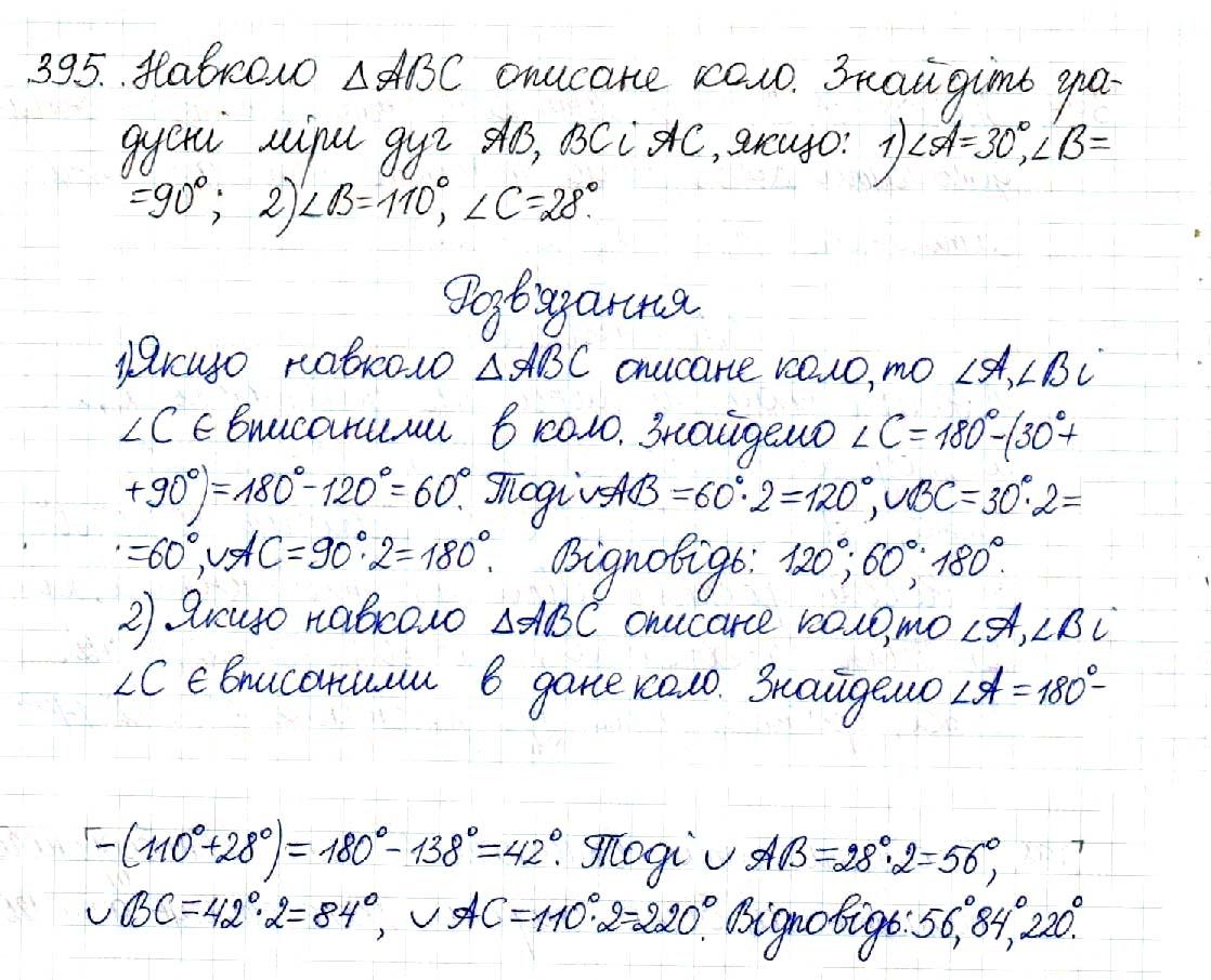 Вправа 395 геометрія 8 клас Будна Тарасенкова 2016