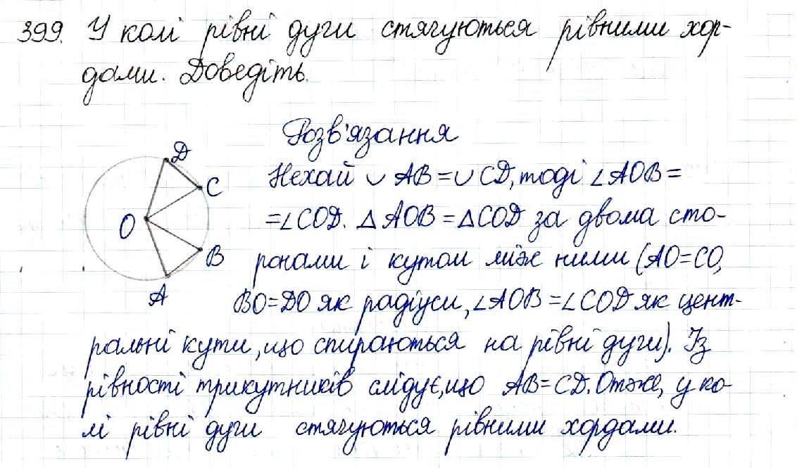 Вправа 399 геометрія 8 клас Будна Тарасенкова 2016