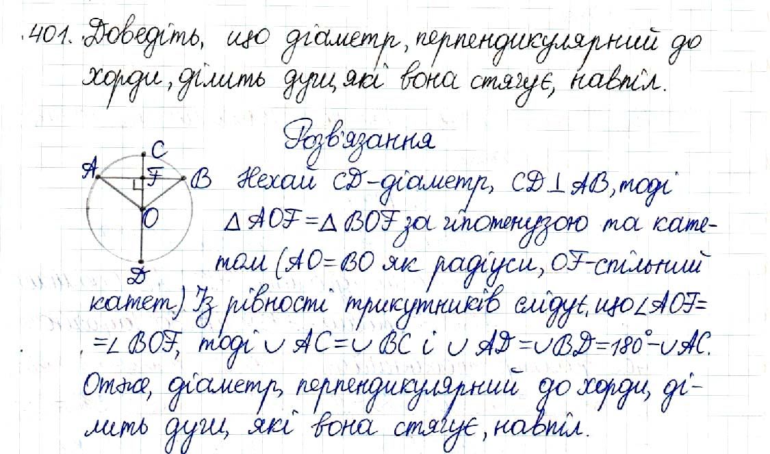 Вправа 401 геометрія 8 клас Будна Тарасенкова 2016