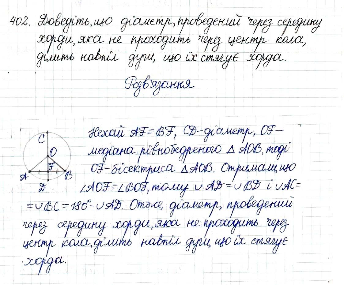 Вправа 402 геометрія 8 клас Будна Тарасенкова 2016