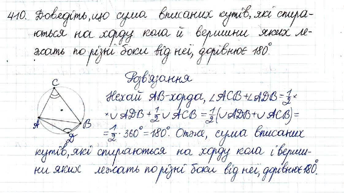 Вправа 410 геометрія 8 клас Будна Тарасенкова 2016