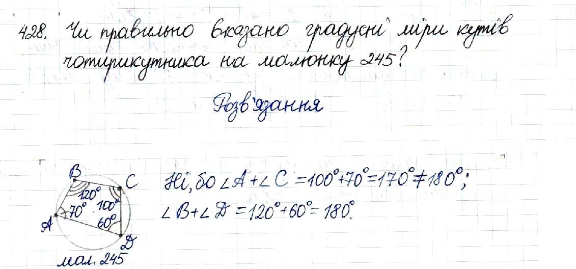 Вправа 428 геометрія 8 клас Будна Тарасенкова 2016