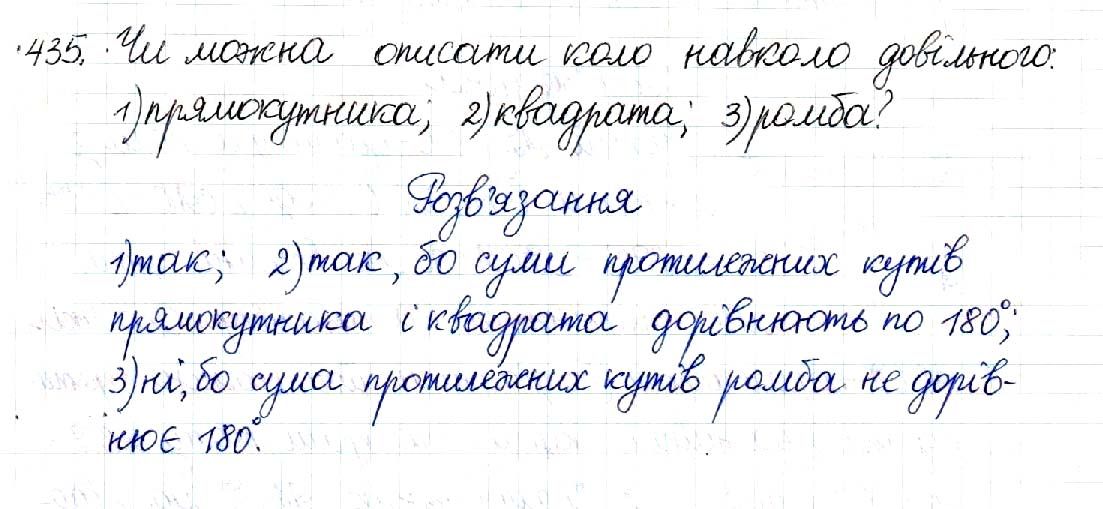 Вправа 435 геометрія 8 клас Будна Тарасенкова 2016