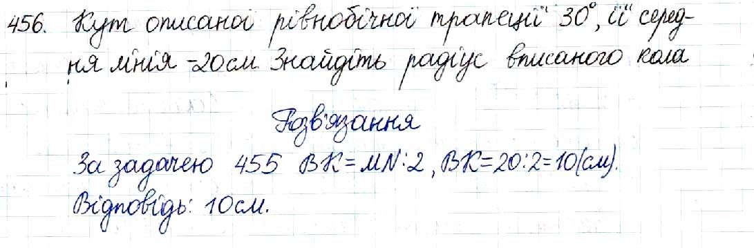 Вправа 456 геометрія 8 клас Будна Тарасенкова 2016
