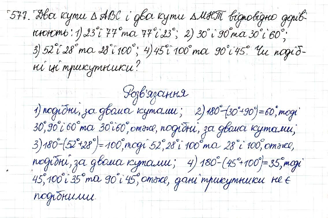 Вправа 577 геометрія 8 клас Будна Тарасенкова 2016