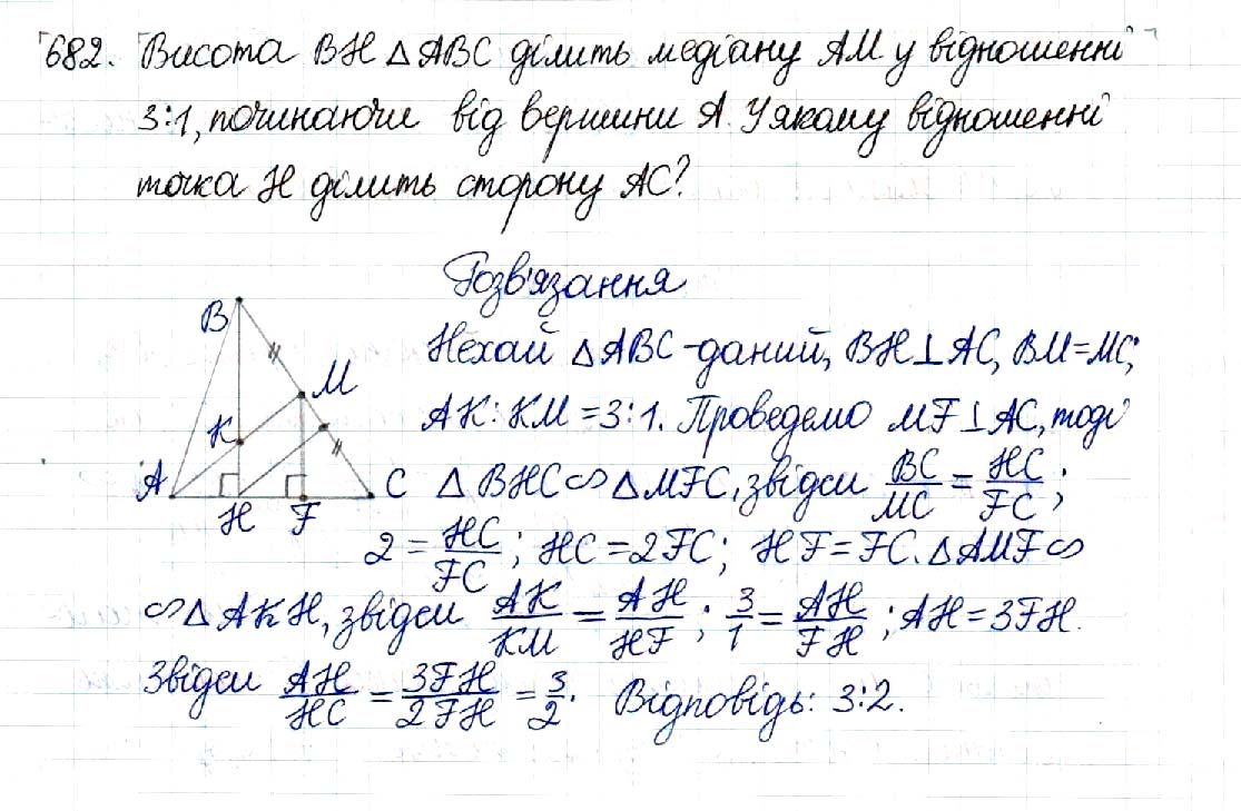 Вправа 682 геометрія 8 клас Будна Тарасенкова 2016