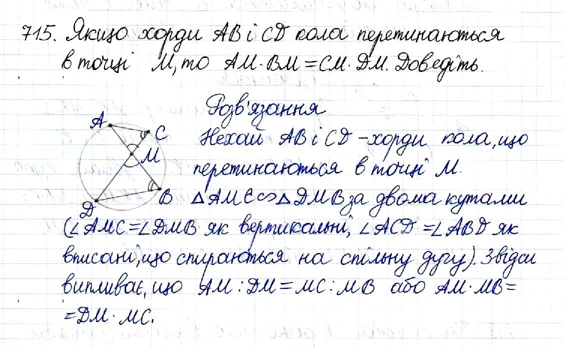 Вправа 715 геометрія 8 клас Будна Тарасенкова 2016