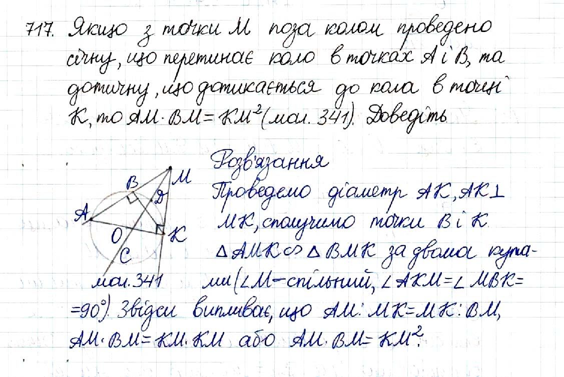 Вправа 717 геометрія 8 клас Будна Тарасенкова 2016