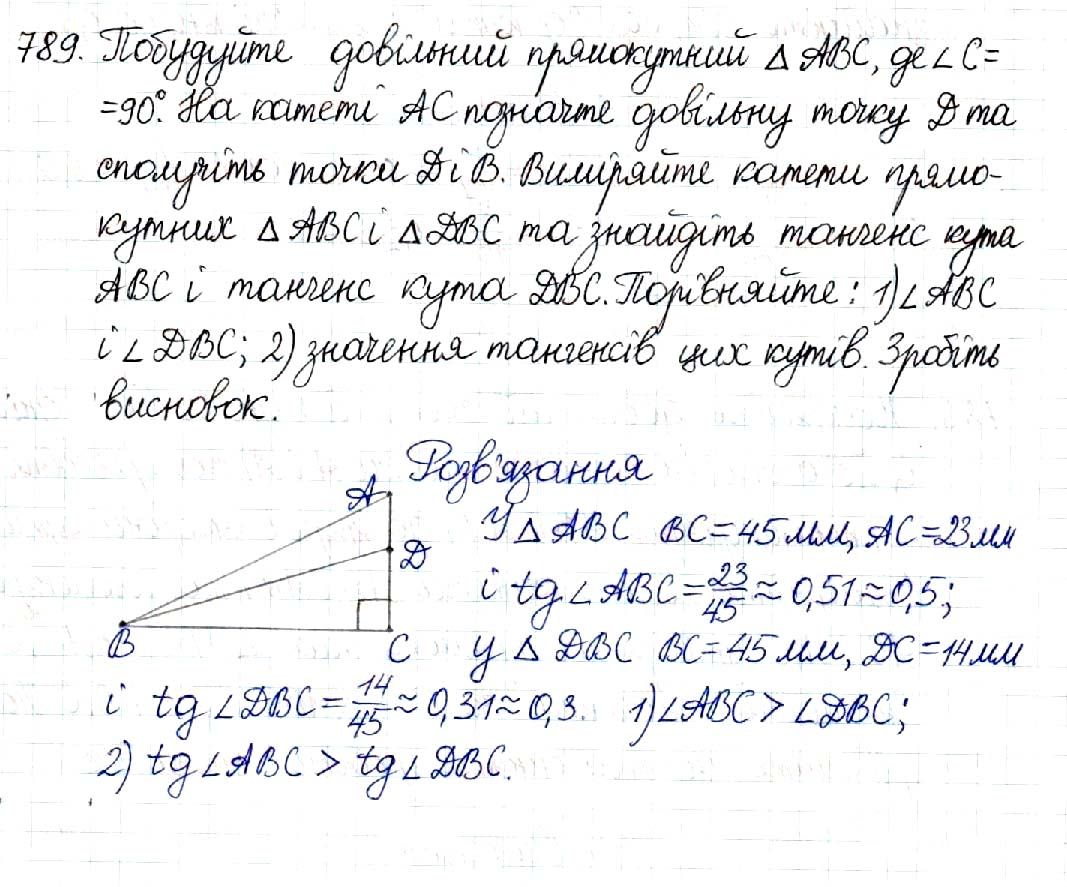 Вправа 789 геометрія 8 клас Будна Тарасенкова 2016 - Екстра ГДЗ