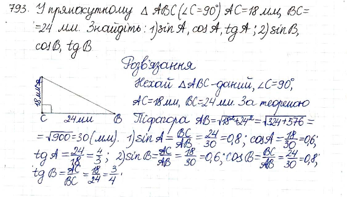 Вправа 793 геометрія 8 клас Будна Тарасенкова 2016