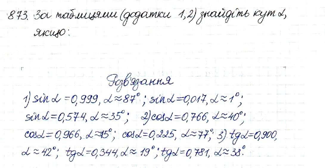 Вправа 873 геометрія 8 клас Будна Тарасенкова 2016