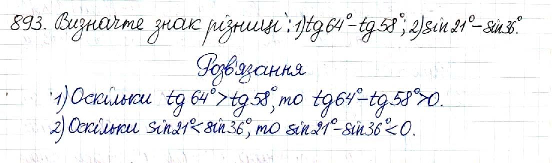 Вправа 893 геометрія 8 клас Будна Тарасенкова 2016