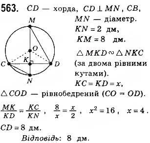 Вправа 563 геометрія 8 клас Бевз Владімірова 2016