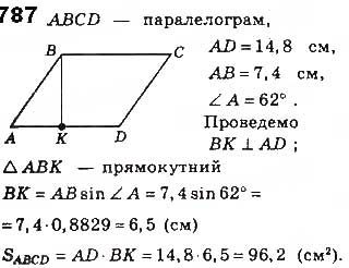 Вправа 787 геометрія 8 клас Бевз Владімірова 2016