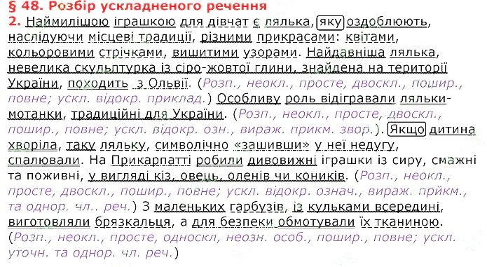 Параграф 48 Вправа 2 українська мова 8 клас Авраменко 2016