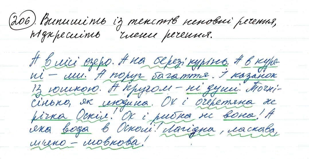 Вправа 206 українська мова 8 клас Заболотний 2016