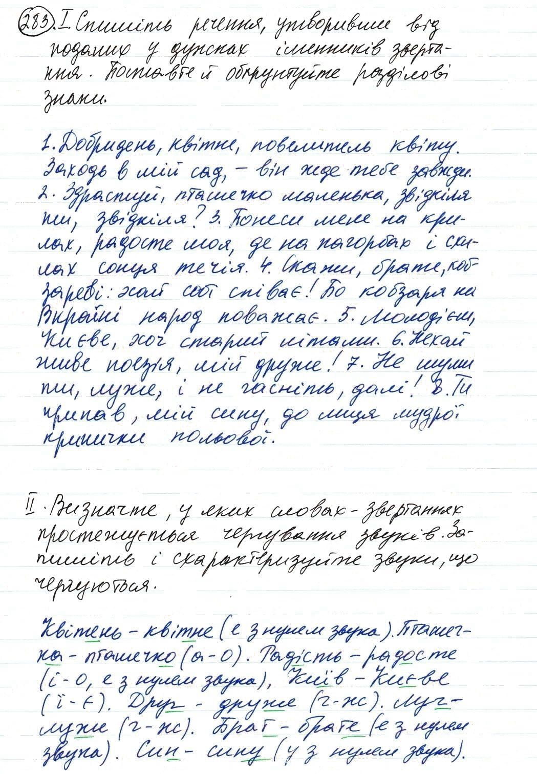 Вправа 283 українська мова 8 клас Заболотний 2016
