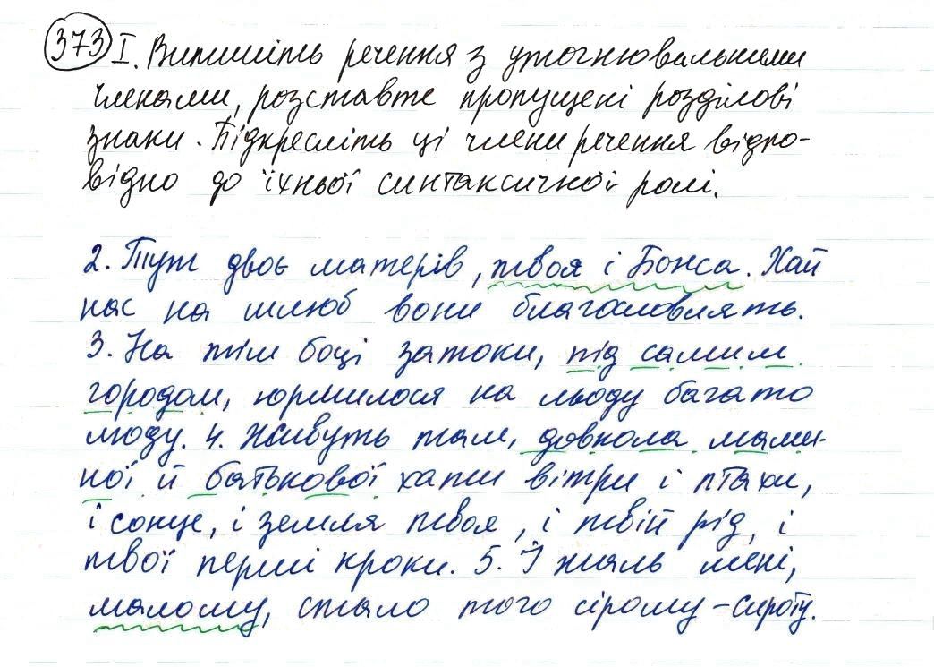 Вправа 373 українська мова 8 клас Заболотний 2016