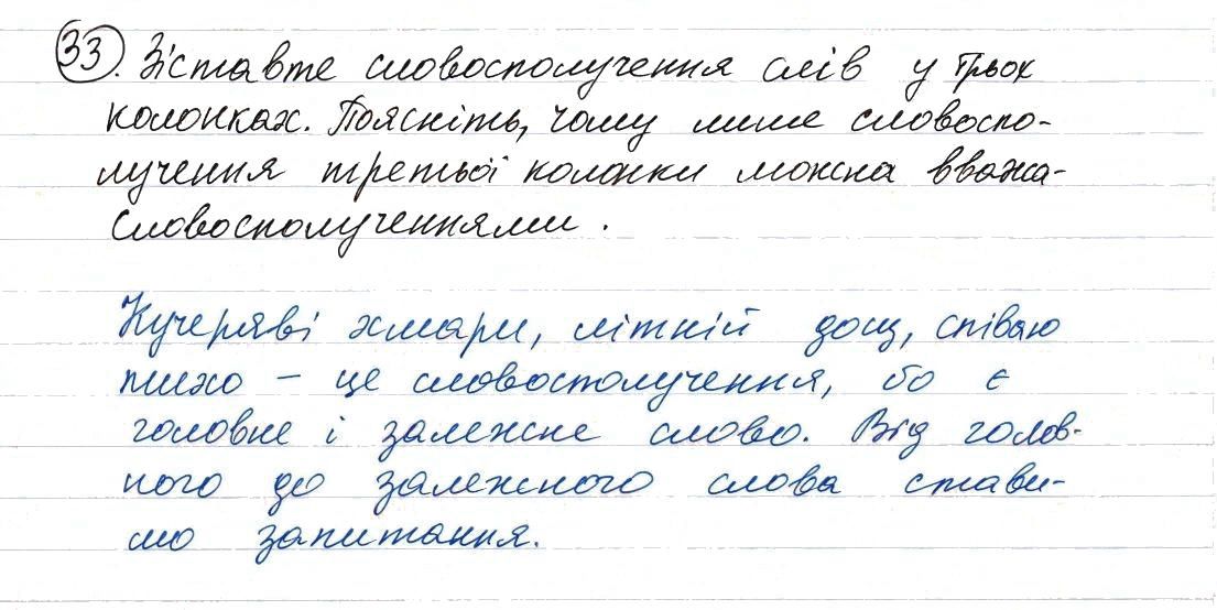 Вправа 33 українська мова 8 клас Заболотний 2016