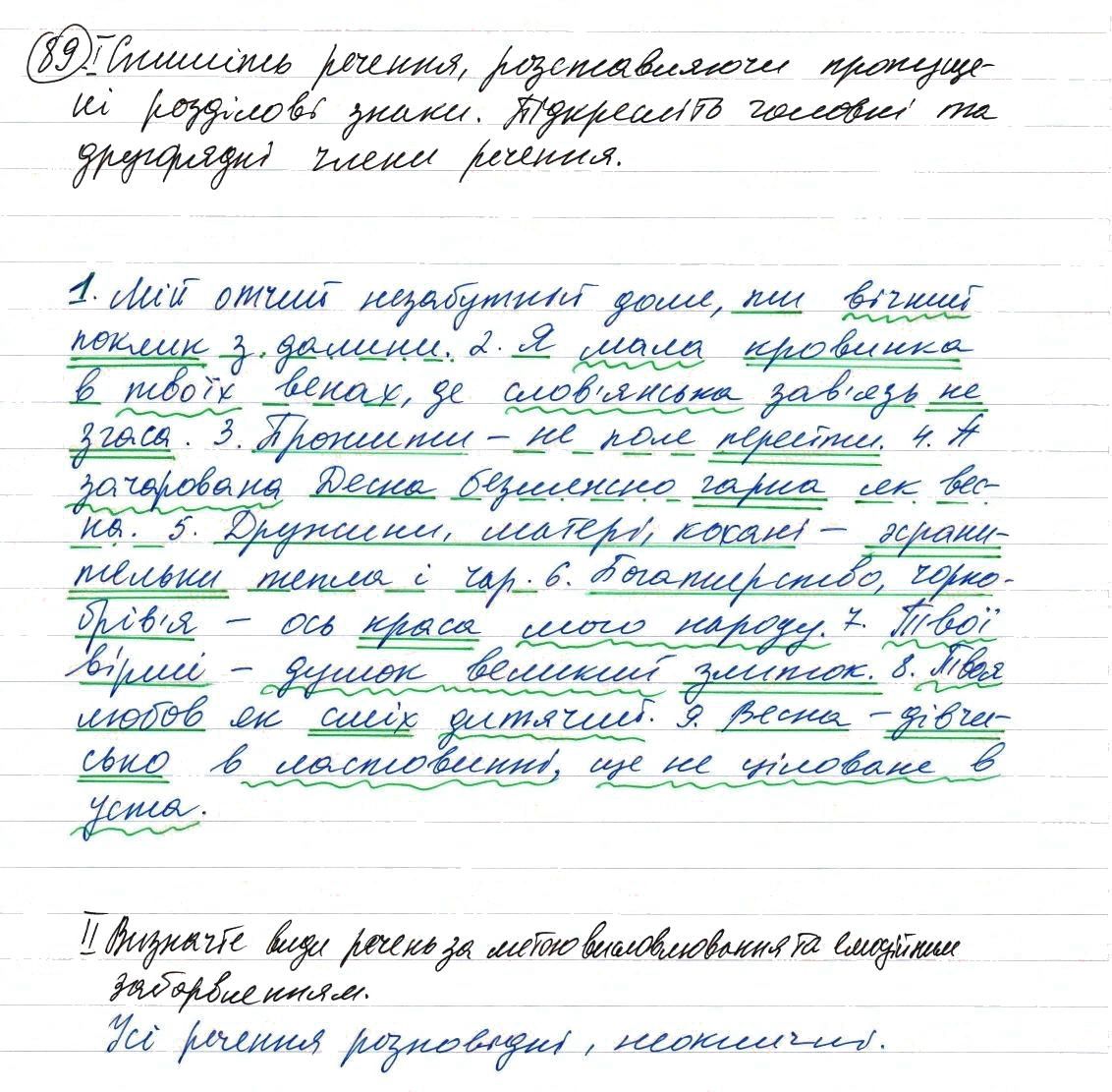 Вправа 89 українська мова 8 клас Заболотний 2016 - Екстра ГДЗ