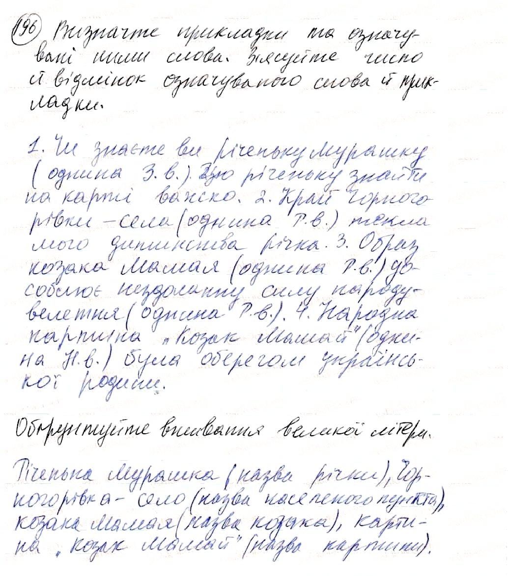 Вправа 196 українська мова 8 клас Глазова 2016