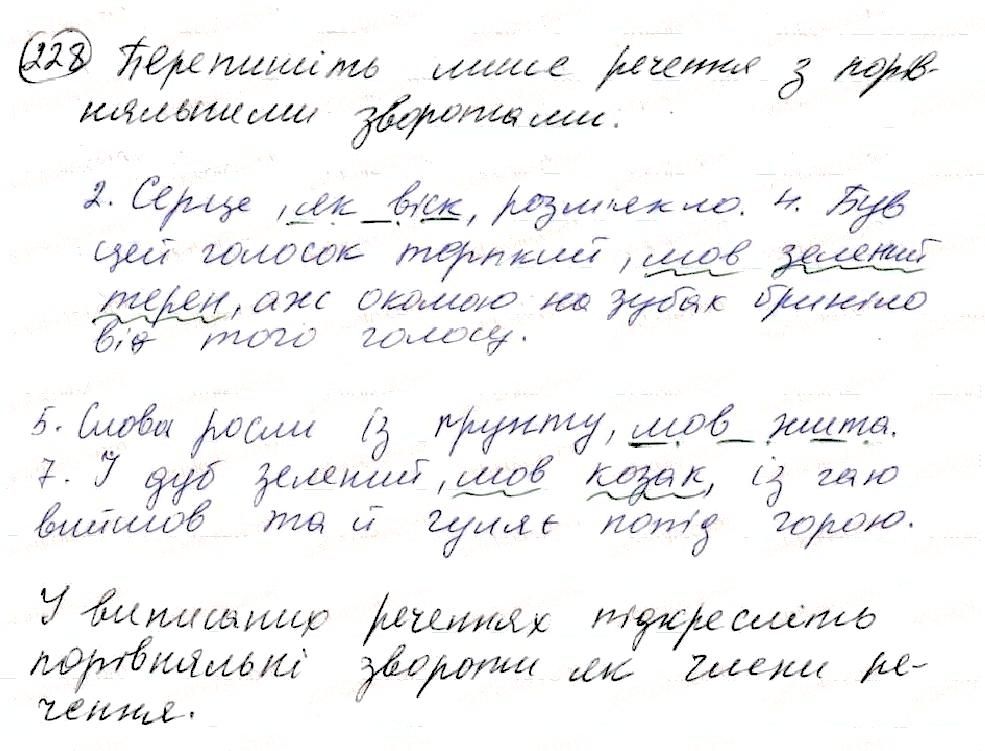 Вправа 228 українська мова 8 клас Глазова 2016