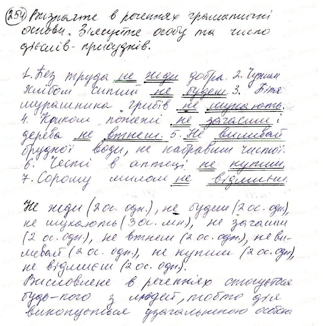 Вправа 254 українська мова 8 клас Глазова 2016