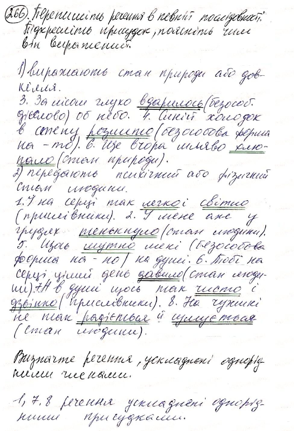 Вправа 266 українська мова 8 клас Глазова 2016 - Екстра ГДЗ