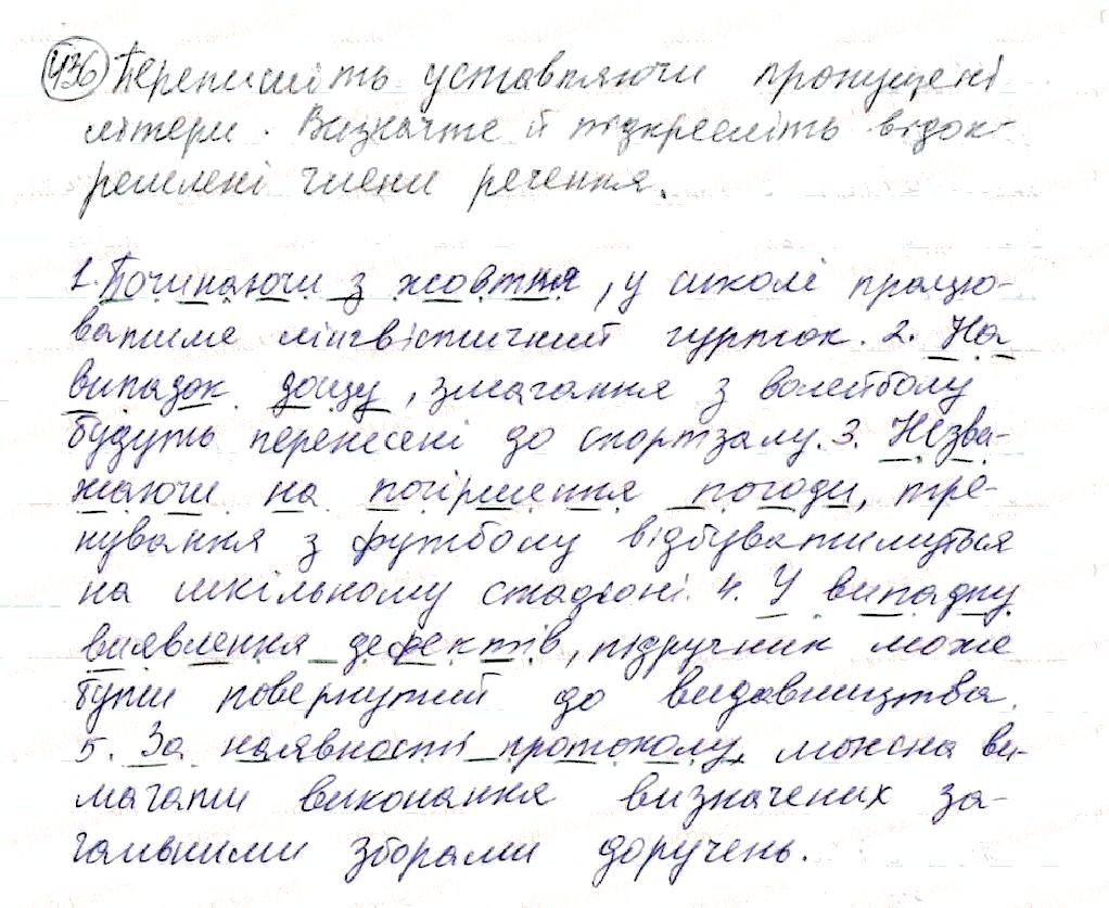 Вправа 436 українська мова 8 клас Глазова 2016