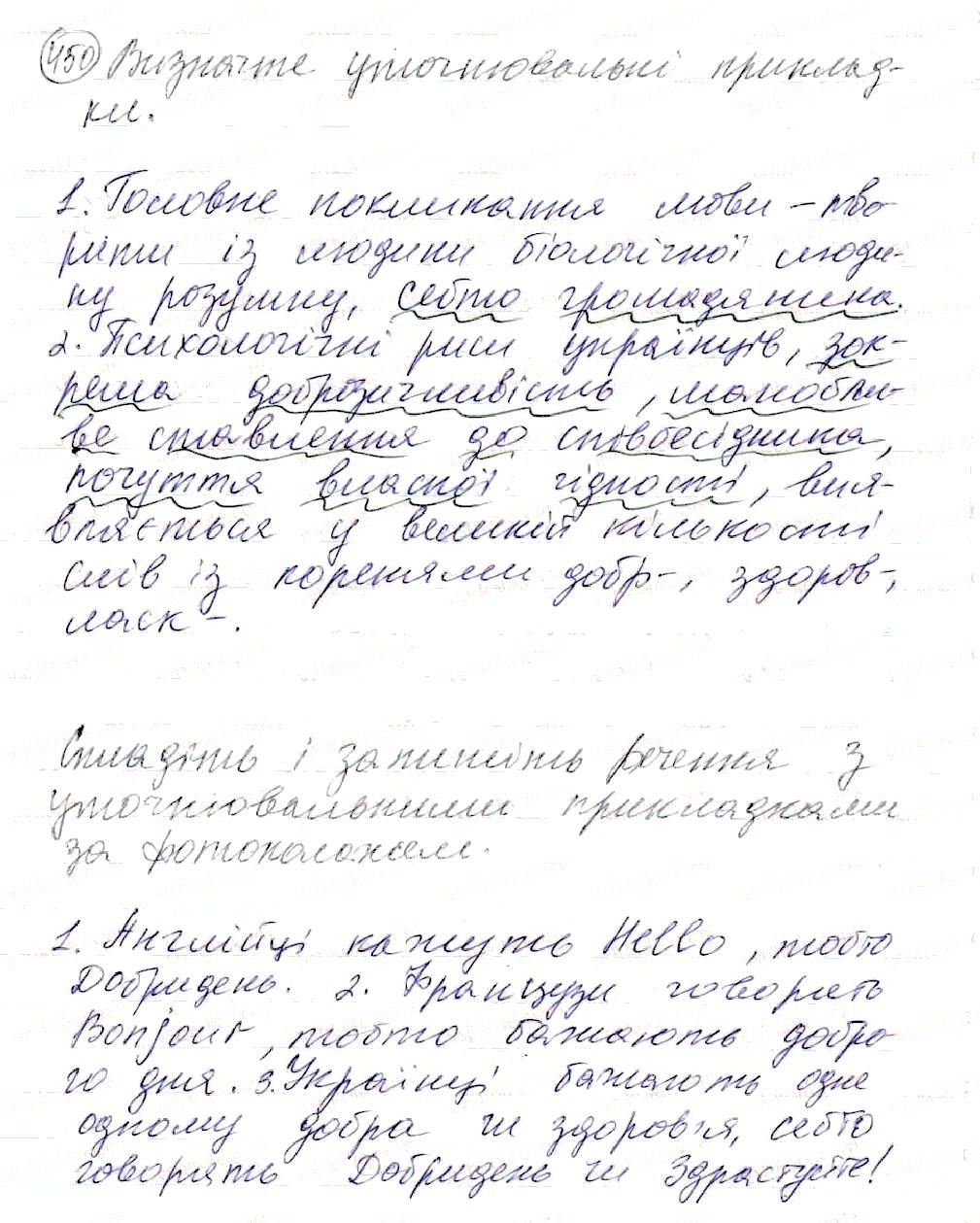 Вправа 450 українська мова 8 клас Глазова 2016