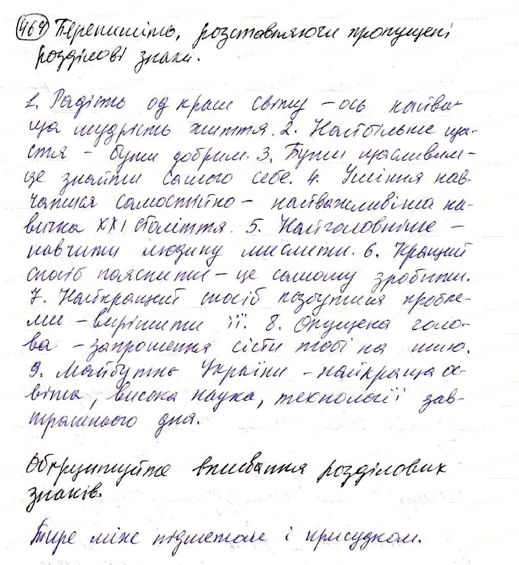 Вправа 464 українська мова 8 клас Глазова 2016
