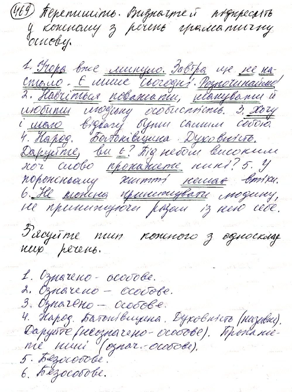 Вправа 469 українська мова 8 клас Глазова 2016