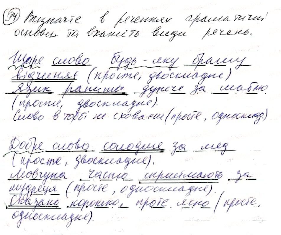 Вправа 94 українська мова 8 клас Глазова 2016