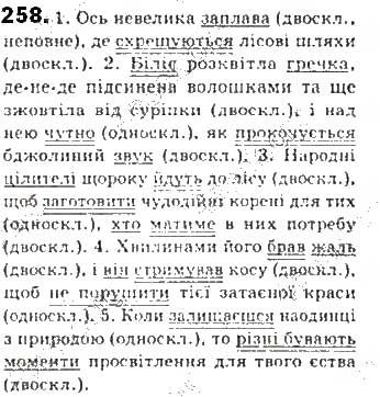 Вправа 258 українська мова 8 клас Єрмоленко Сичова Жук 2016