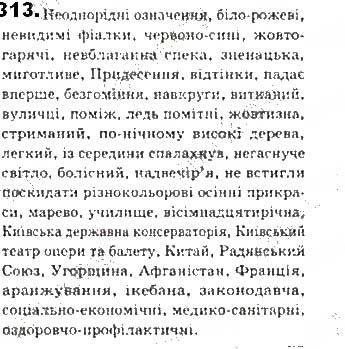 Вправа 313 українська мова 8 клас Єрмоленко Сичова Жук 2016