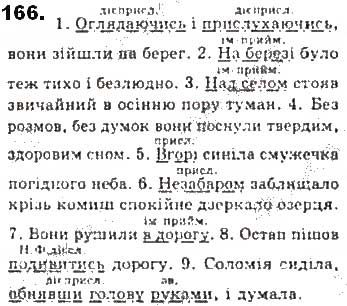 Вправа 166 українська мова 8 клас Єрмоленко Сичова Жук 2016