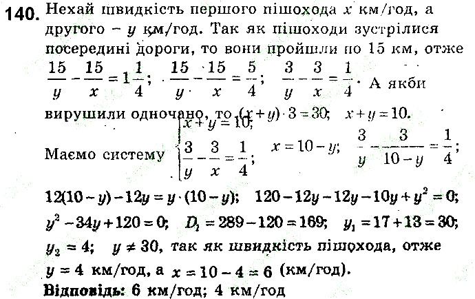 Вправа 140 алгебра 9 клас збірник задач Мерзляк 2017