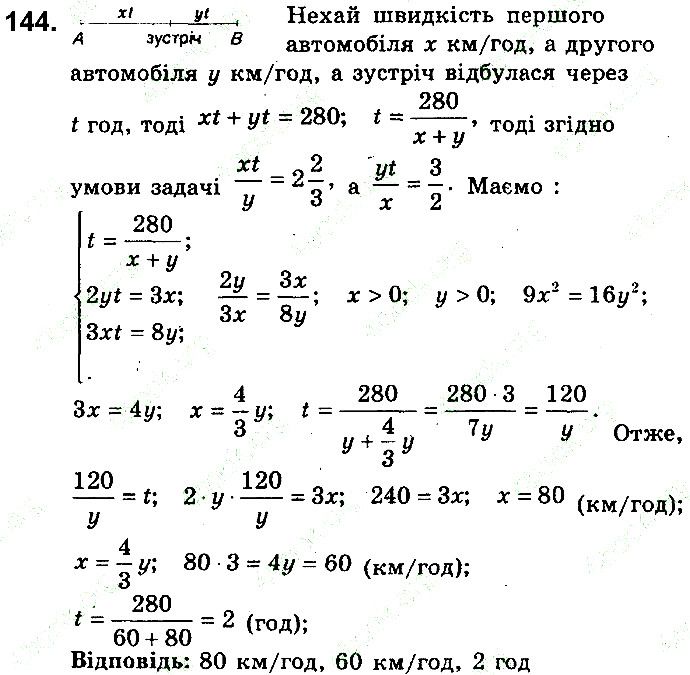 Вправа 144 алгебра 9 клас збірник задач Мерзляк 2017
