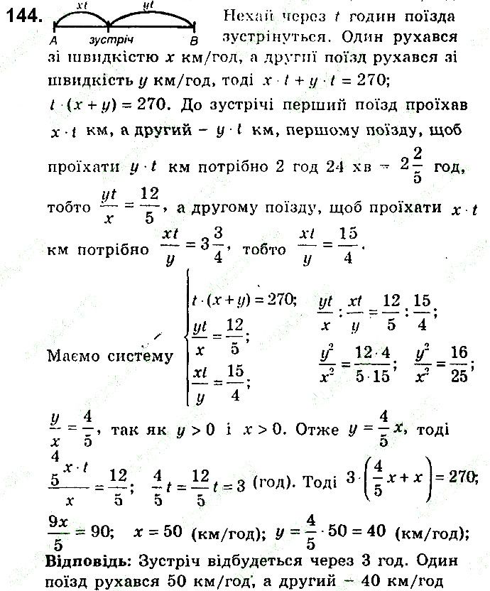 Вправа 144 алгебра 9 клас збірник задач Мерзляк 2017
