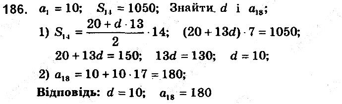 Вправа 186 алгебра 9 клас збірник задач Мерзляк 2017