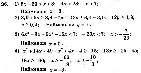 Вправа 26 алгебра 9 клас збірник задач Мерзляк 2017