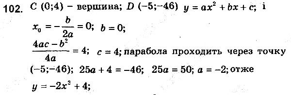 Вправа 102 алгебра 9 клас збірник задач Мерзляк 2017