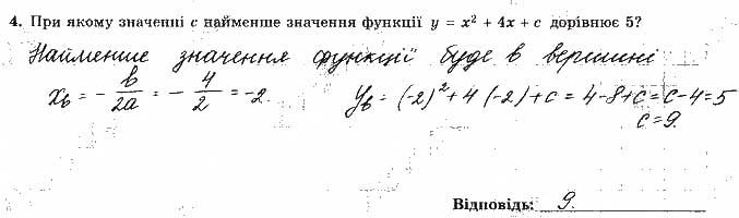 Завдання 4 алгебра 9 клас робочий зошит Істер 2017