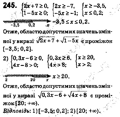 Вправа 245 алгебра 9 клас Істер 2017