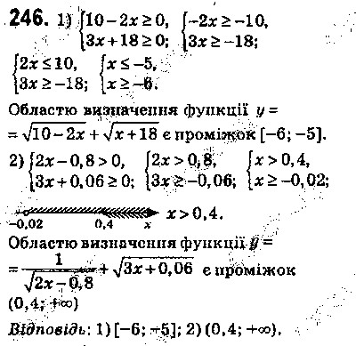 Вправа 246 алгебра 9 клас Істер 2017