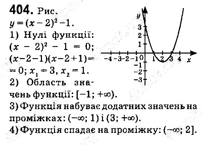 Вправа 404 алгебра 9 клас Істер 2017