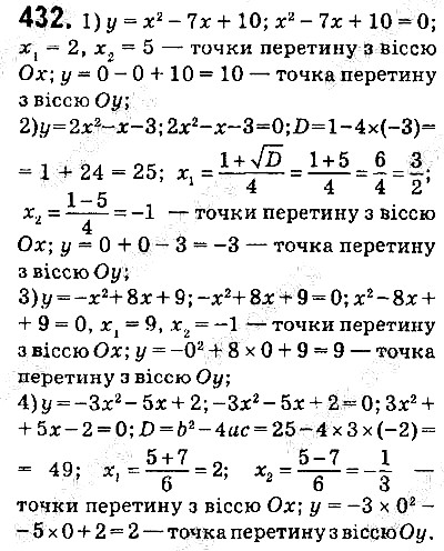 Вправа 432 алгебра 9 клас Істер 2017